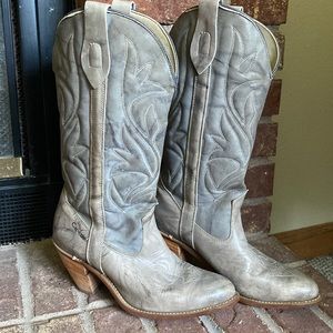 80’s FIND! Capezio fashion boots, marbled gray leather SZ 6.5